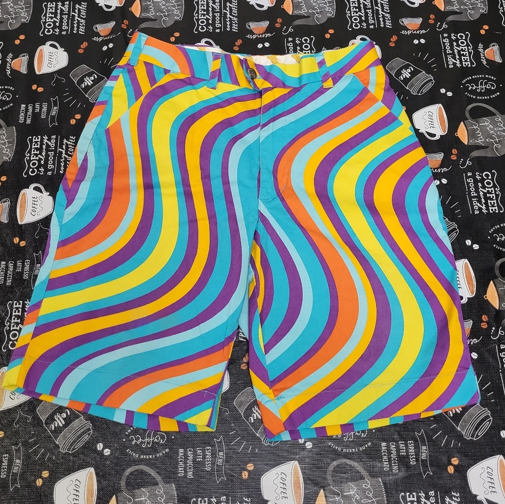 Loud Mouth Golf Shorts Torry Lines